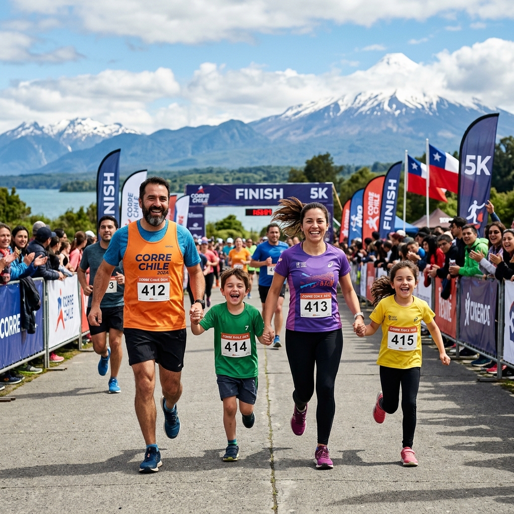 Familia corriendo